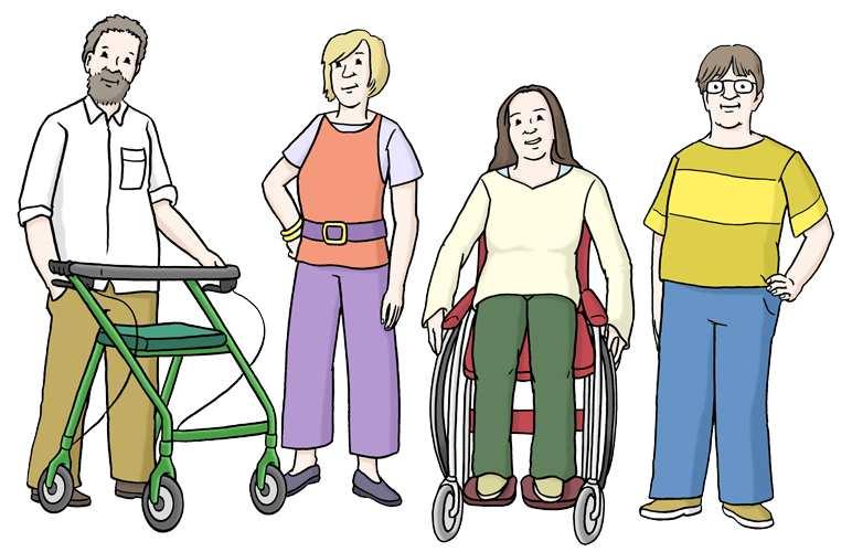 Bei dem Forum arbeiten alle zusammen. Auch Menschen mit und ohne Behinderung. Deshalb heißt das Forum: Bunte Mischung.