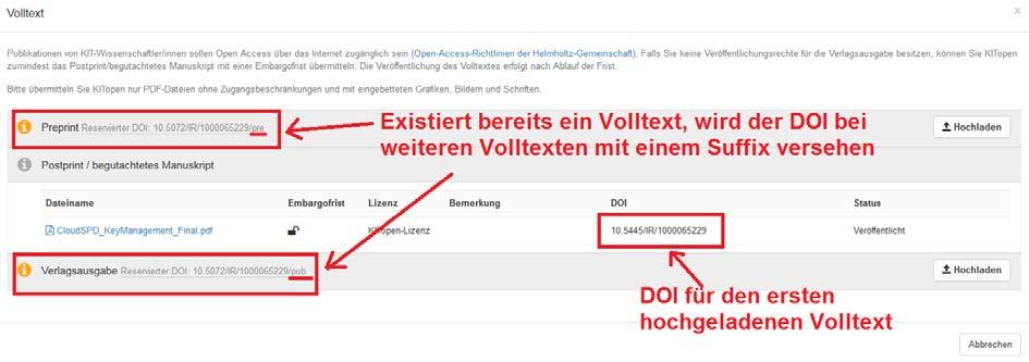 Sie können diese Einstellungen jederzeit verändern, sofern Sie bessere Veröffentlichungskonditionen mit Ihrem Verlag vereinbart haben.