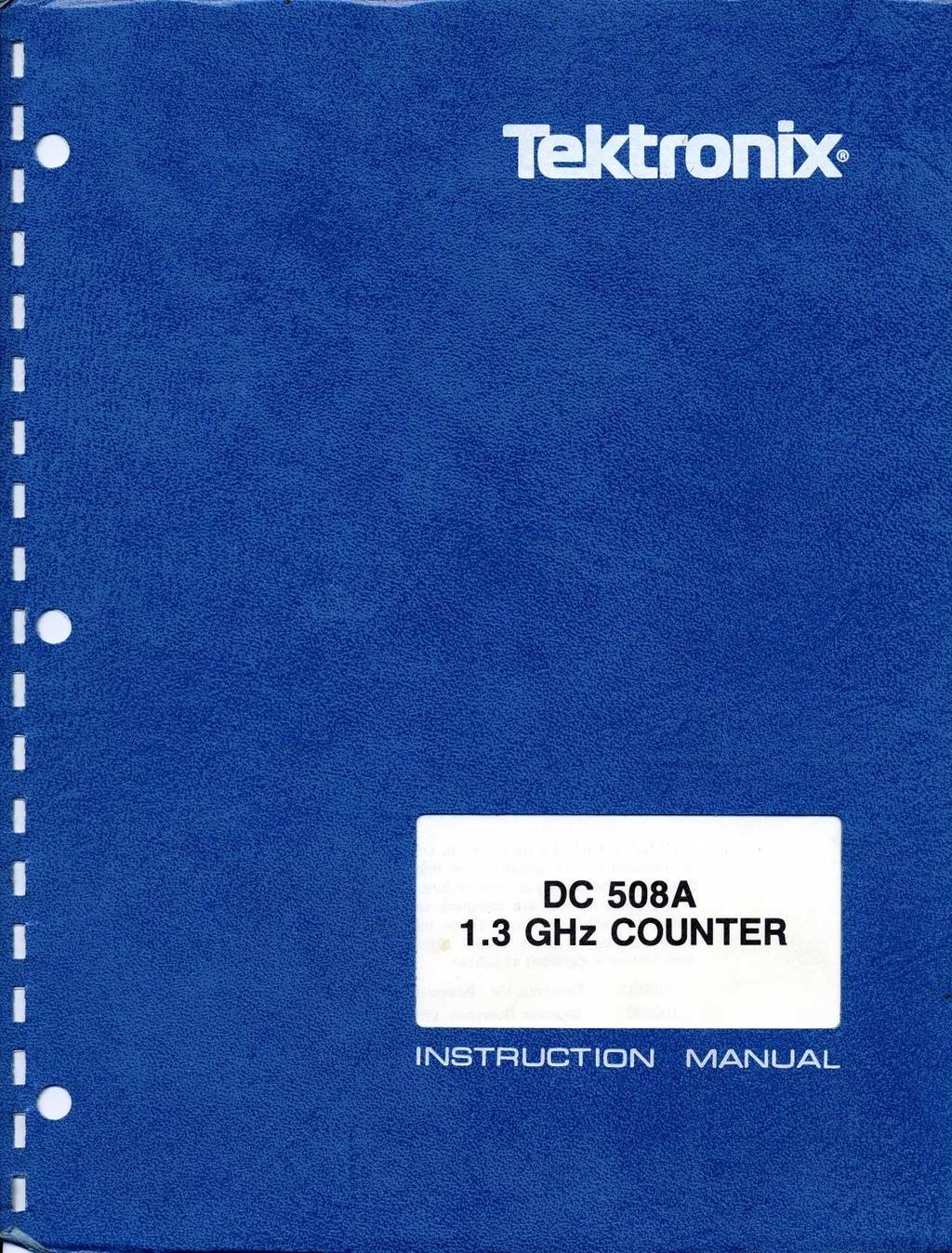 Tektronix TM 503 Power Module Instruction Manual OEM Owner's Manual 