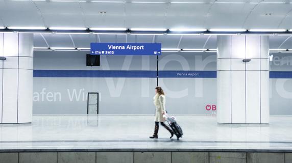 07 Bahnhof Flughafen Wien Wussten Sie, dass in einer Gesamtbauzeit von 8,5 Jahren der Bahnhof Flughafen Wien mit einer Tunnellänge von 2,3 Kilometer errichtet wurde?