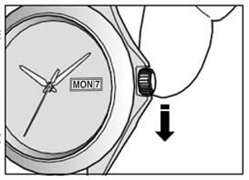 Antriebsfeder Diese Uhr läuft mit der Kraft der Antriebsfeder. Sobald die Antriebsfeder ausreichend aufgezogen ist, arbeitet die Uhr für etwa 40 Stunden.