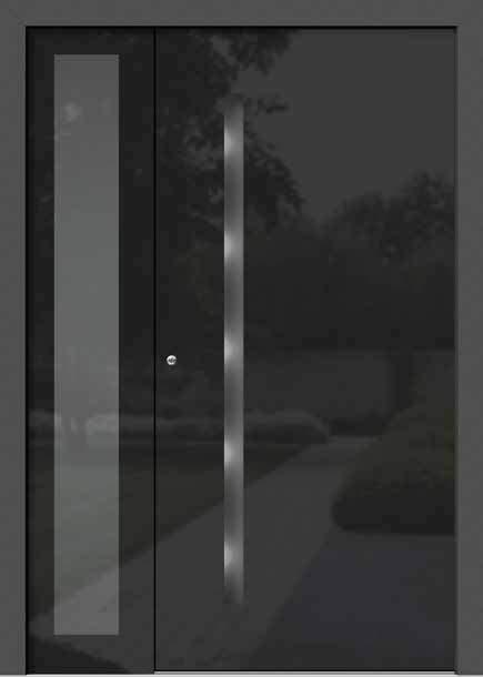 G-HA203 Farbe Alu BLR: DB703m Glas: Parsol grau mit Email schwarz,
