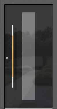 DB703m Glas: Parsol grau mit Email schwarz, mittlere Scheibe