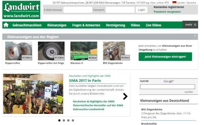 Landwirt - Landmaschinen und Traktoren aus Deutschland Factsheet Landwirt landwirt.com/de Landwirt.com ist eines der führenden Agrarportale.