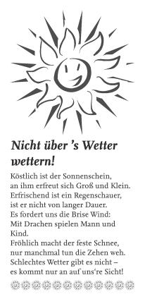 Nummer 31, 32, 33, 34 Mitteilungsblatt der Gemeinde Berkheim Seite 11 SPRUCH DER WOCHE LAUF- U.