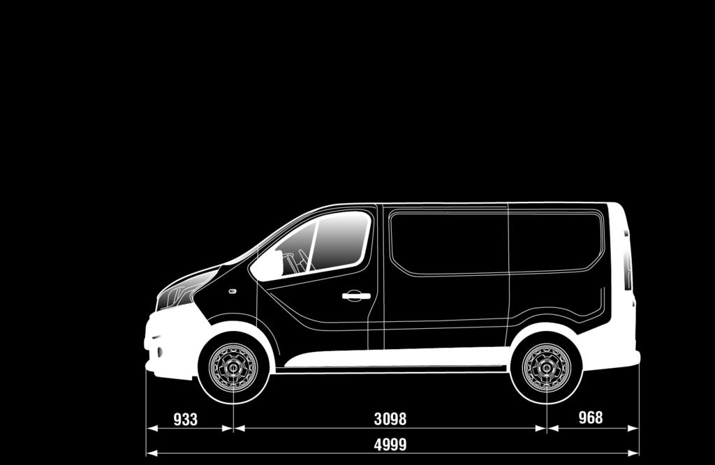 320 mm Breite der Heckflügeltür: 1.391 mm FIAT TALENTO KASTENWAGEN L1H2 I Radstand: 3.820 mm Breite der Heckflügeltür: 1.391 mm 4 5 L2H1 I Normaldach Höhe: 1.971 mm Laderaummaße: 2.937 x 1.662 x 1.