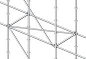 Die Diagonalen 2 mit Keilschloss steifen das Grundsystem, bestehend aus Stielen und Riegeln, weiter aus und ermöglichen mit ihren hohen Anschlusswerten auch Sonderkonstruktionen.
