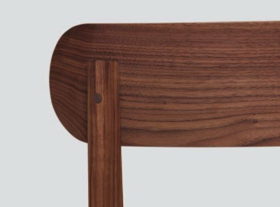 1.3 CHAIR// Stuhl, Eiche und amerikanischer Nussbaum, Massivholz KONTRA// Tisch, Tischplatte