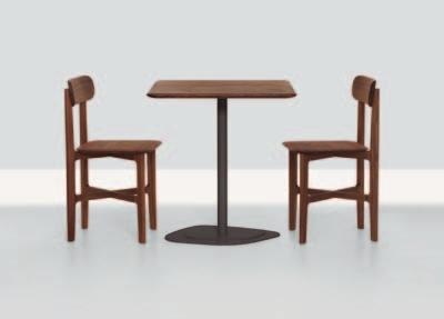 1.3 CHAIR // chair, oak and American walnut, solid wood KONTRA// table, table top American