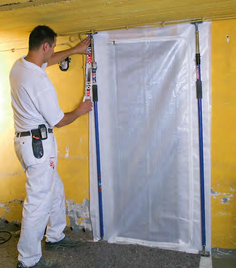 ISOTEC-Sauberkeitsstandards eine staubdichte Abschottung zwischen dem Sanierungsbereich und dem angrenzenden Wohnbereich.