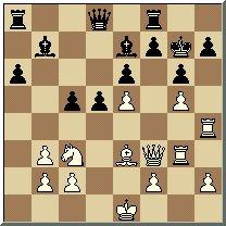 Txd3 Sd5 a) 20...Lc4 21.Tdd1+-; b) 20...Sc4 21.Sh5 Lf8 (21...Sxe5 22.Dxe5+-) 22.Lc3+-; 21.Sxd5 Lxd5 22.h4+-; 19...Sd7 20.Dh4+-] 20.Dh4+- Nightmare Nr.019 Asauskas - Malisauskas Vilnius 2004 19.
