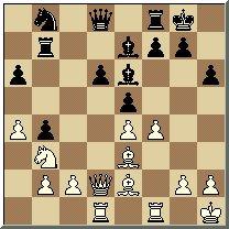 Tg3 bxc3 23.Lc4+- Nightmare Nr.026 Nunn - Ward GB-TC 1998 20.Lg7+-[20.Sh4? Tab8=; 20.Tde1? Tab8=] 20...Lxg7 [20...Tab8 21.Lxh8 Kxh8 (21...Lxf5 22.Lxf6+-; 21...Dxb2+ 22.Kd2+-) 22.Sxe7+-; 20...Lxf5 21.