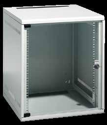 III. NT BOX WANDGEHÄUSE, NT MINI RACK Hochwertige Stahlgehäuse (Lichtgrau RAL 7035) mit kompletter Grundausstattung Optimale Zugänglichkeit für schnelle Installation: Nach Aufschließen der Tür können