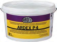 VORANSTRICHE 61 ARDEX P 4* Schnelle Multifunktionsgrundierung, außen und innen Lösemittelfreie, weiße Kunstharzdispersion mit speziellen Additiven und Quarzsand.