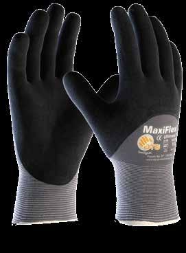 Montagehandschuhe Nitrilbeschichtung >> 7 nahtlos gestrickte Nylon-Handschuhe mit patentierter Nitril-Mikroschaumbeschichtung, ¾ beschichtet. Vorgewaschen, waschbar bis 40 C.