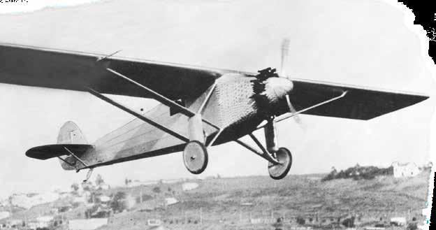 Charles Lindburgh succeeded in making the first non-stop flight across the Atlantic in the Spirit of St. Louis.