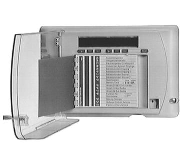 Ausführung Die Kommunikationszentrale OCI600 besteht aus einem Bedienteil und einem Sockel.