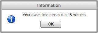 Schritt: Beendigung der Prüfung Wenn Sie Ihre Prüfung abgeschlossen haben, klicken Sie auf»end exam«auf der rechten Seite.