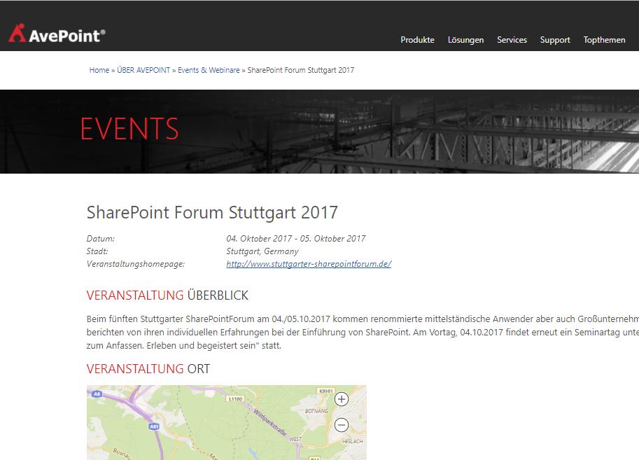 8 Partnerkommunikation im Vorfeld - Auszüge AvePoint SharePoint Forum Stuttgart 2017 Quelle: https://www.avepoint.