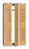 500/ 300/400 mm Kleiderschrank mit einer hölzernen Tür - Typen L071, L078, L081, L083, L199, L200 Stahlschrank mit einer hölzernen Tür, besonders geeignet für Umkleideräume und Büros.