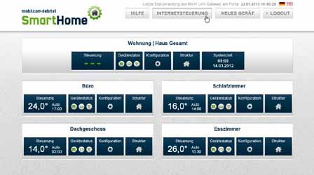 Anschließend können Sie das System auch unter http://smarthome.md.de über Ihr SmartHome Portal verwenden. n Open page http://smarthome.md.de and download the installation software.