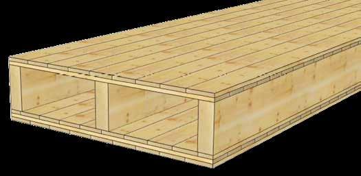 DECKENSYSTEME Beschreibung best wood CLT BOX ist ein statisch wirksames und gleichzeitig raumbildendes Holzelement, welches sich dank seiner flexiblen Abmessungen und hervorragenden bauphysikalischen