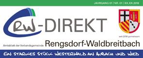 Bürgerbüro geschlossen Liebe Bürgerinnen und Bürger, im Zuge der Fusion der beiden Verbandsgemeinden Rengsdorf und Waldbreitbach muss das Bürgerbüro Rengsdorf in der Zeit vom 05.01.