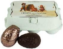 07434, VE: 15 100 g Milchschokolade (38% Kakao) mit verschiedenen, österlichen Motiven im Schachbrettmuster.