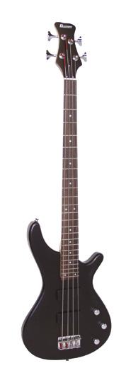26223010 Elektrische Bass-Gitarre Farbe: satin-schwarz Konstruktion: geschraubter Hals Korpus: Catalpa Griffbrett: