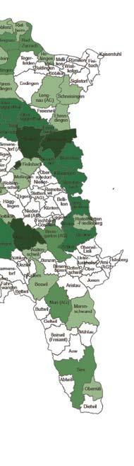 Abbildung 2: Gemeinden nach Raumkonzept Aargau, 2017 Abbildung 2 zeigt die Raumtypologie auf Basis des Richtplans im Raumkonzept Aargau.