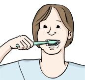 Essen und richtige Zahn Pflege.