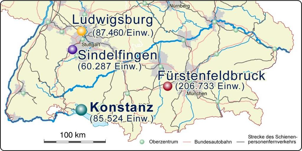 Im Folgenden werden die Standorteinschätzungen der Unternehmen in der Stadt Konstanz den von der GEFAK mit der gleichen Methodik erhobenen Befragungsergebnissen in den Städten Sindelfingen und
