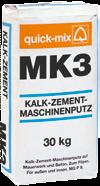 kalk-zement-maschinenputze MK 3, MK 3 h Kalk-Zement-Maschinenputz Kalk-Zement-Putz zum