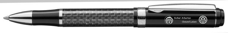 barrel MS, cap MT/L 0-0911: Klappetui im Carbonfaser-Look mit Magnetverschluss für ein oder zwei Schreibgeräte.