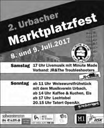 Termine und Veranstaltungen Veranstaltungskalender der Gemeinde Urbach für die Woche vom 07.