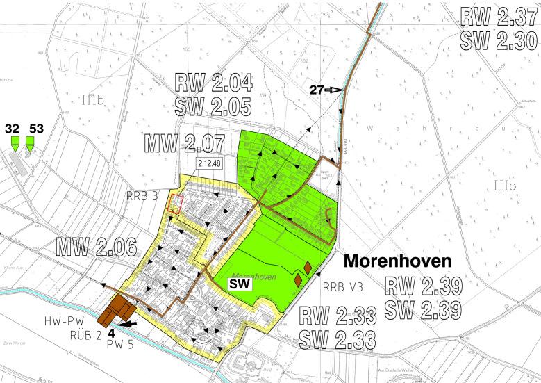 Fienacker Kanalisation Buschhoven Einzugsgebiet RÜB Morenhoven Folie 22 von