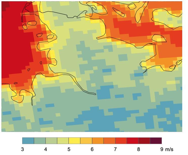 Wind Das haben wir gemessen Jahresmittel des geostrophischen Windes (ms -1 ) Reanalyse Vieljähriges Jahresmittel der Windgeschwindigkeit