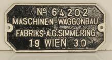 Fabrikschild No. 4986 Motor Nr. 16509, Bj.