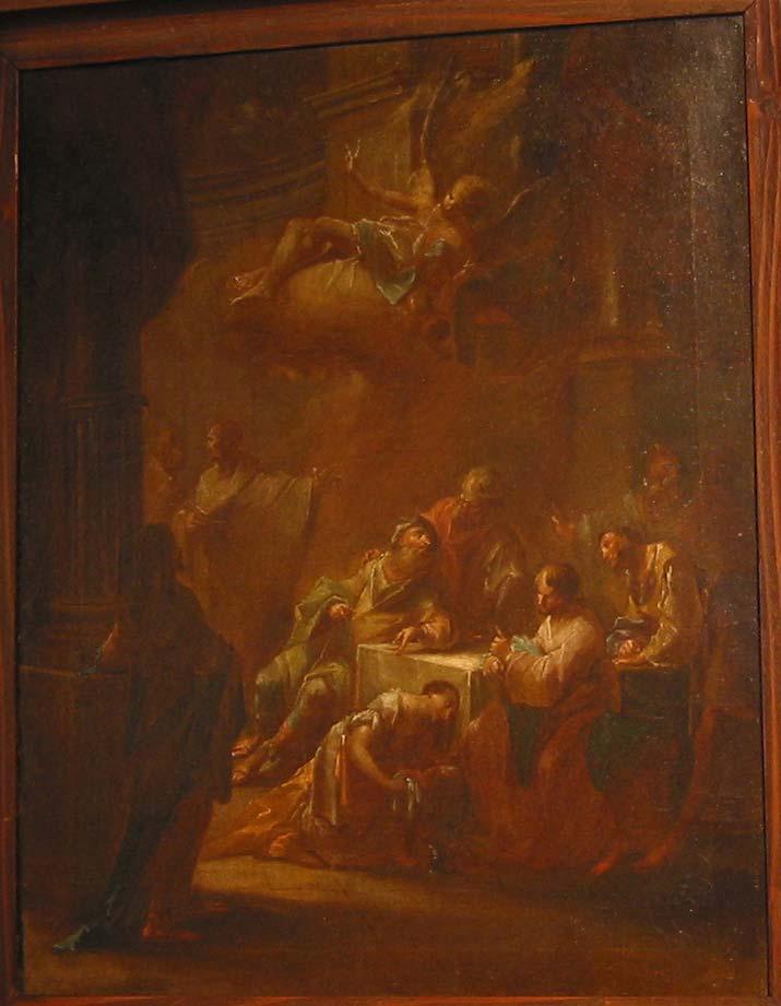 A 39 Die Fußwaschung 1763 Öl auf Leinwand, H. 62,0 x B. 49,0 cm Stiftmuseum des Benediktinerstifts St.