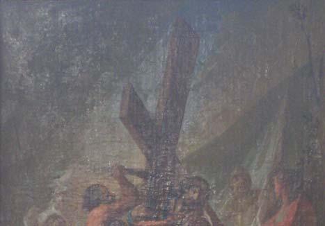 A 65 6. Kreuzwegstation: Veronika reicht Christus das Schweißtuch 1771 Öl auf Leinwand, H. 93,0 x B. 68,0 cm Geltofing, Pfarrkirche St.