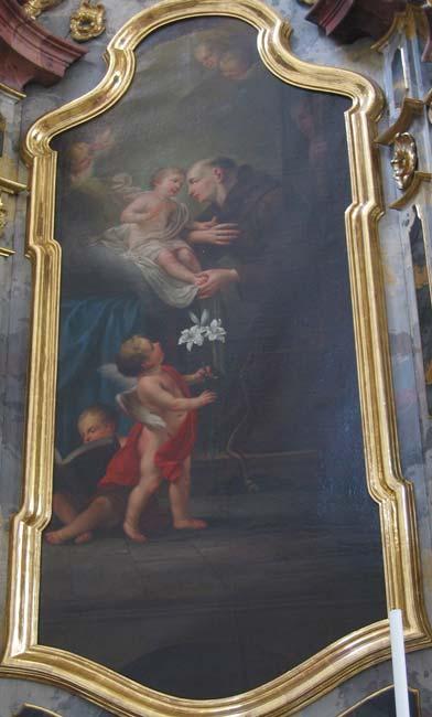 A 126 Hl. Antonius von Padua und das Christuskind 1778 Öl auf Leinwand, Maße unbekannt Bez.: Christian/Wink pinxit/1778 Fürstenfeldbruck, Pfarrkirche St.