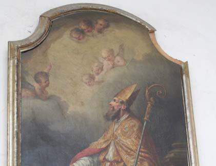 A 177 Hl. Nikolaus 1782 Öl auf Leinwand, H. ca. 204,0 x B. 117,0 cm Bez.: Christian Wink pin. 1782 Aldersbach, Pfarrkirche Maria Himmelfahrt (ehem.