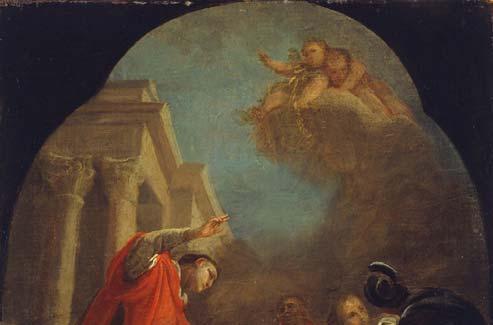 Teil B: Fragliche Werke B 20 Der Hl. Cyriacus befreit Artemia, die Tochter Kaiser Diokletians, von Dämonen 1780-er Jahre Öl auf Leinwand, H. 40,5 x B.