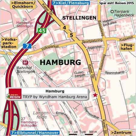Mit dem Auto Aus allen Richtungen: Sie fahren auf der Autobahn A 7 nach Hamburg und nehmen die Ausfahrt Hamburg-Stellingen. Nach ca.