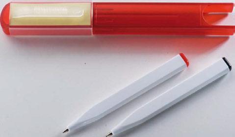 30 x ø cm LE 3, x 0, cm P 0/00 in mattiertes Metallschreibgerät mit Bleistift, Markierliner und blau und rot schreibendem Kugelschreiber. Ihre Werbung lasern wir auf den Schaft rechts vom Clip.