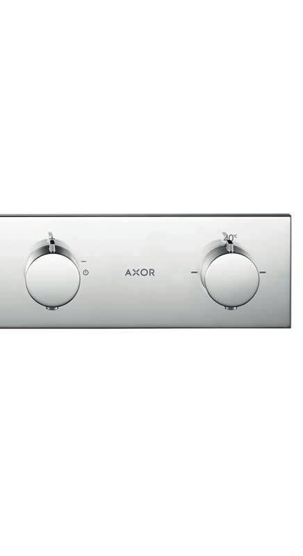 AXOR Showers AXOR THERMOSTATMODUL SELECT 23 AXOR THERMOSTATMODUL SELECT Der technische Konterpart des Elements Wasser. Das AXOR Thermostatmodul Select.