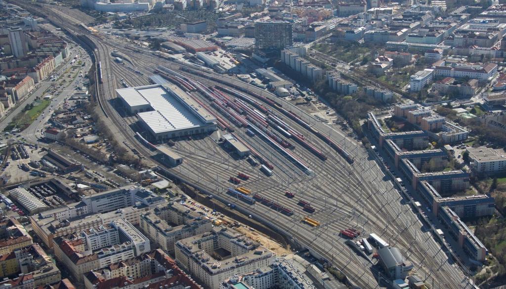 Standortkonzentration Matzleinsdorf Straßenzu-/ abfahrt Dieseltankstelle Betriebsgebäude Abstellgleise