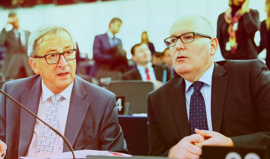 Jean-Claude Juncker und Frans Timmermans European Union, 2016 Quelle: AFP-Services, EC Audiovisual Service Foto: Jean-François Badias zum EP einzuführen.