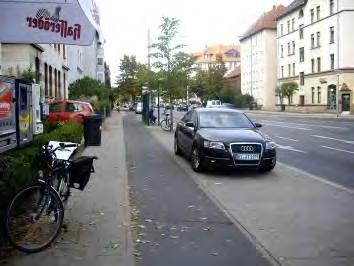 Positiv hervorzuheben ist die Gestaltung des Fuß- und Radweges im westlichen Abschnitt zwischen Münchenstraße und Blumenstraße: Die beiden Wege werden durch eine kniehohe Hecke getrennt voneinander