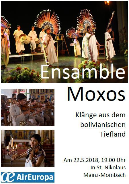 Herzliche Einladung zum Konzert des Ensambles Moxos mit Klängen aus dem